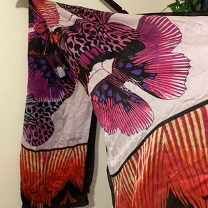 roberto cavalli 100% silk scarf